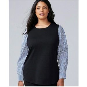 Lane Bryant Mixed Fabric Tunic